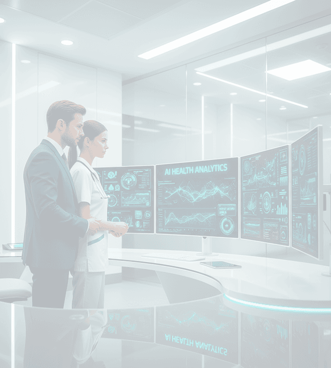 Healthcare team reviewing AI-matched physician candidates